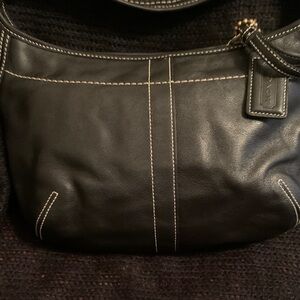 Coach Black Leather Shoulder Bag